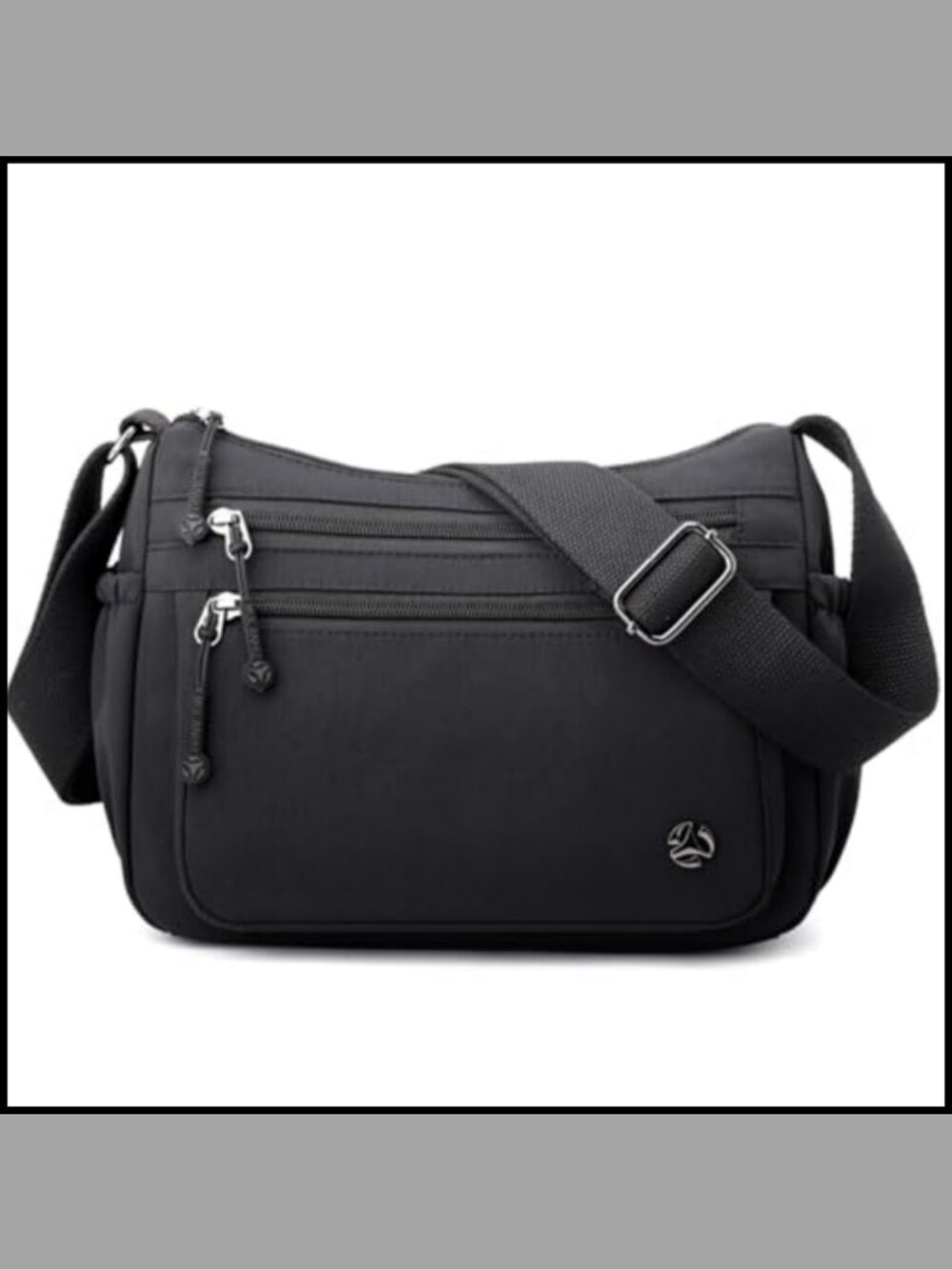 Nylon Multi Pocket Crossbody Bag Waterproof Lightweight Travel Purse